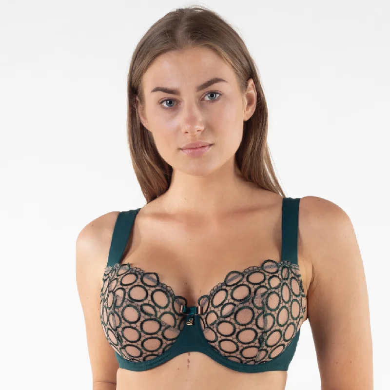 wireless bra with molded cupsEnchanted Emerald Elegance Balconette Bra