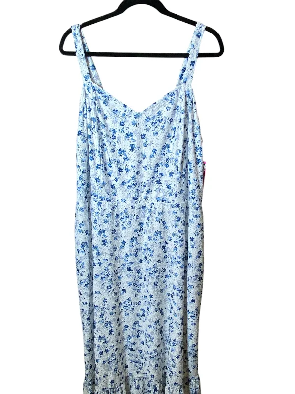 Women's V-Shaped Collar DressesDress Casual Maxi By Lane Bryant In Floral Print, Size: 22