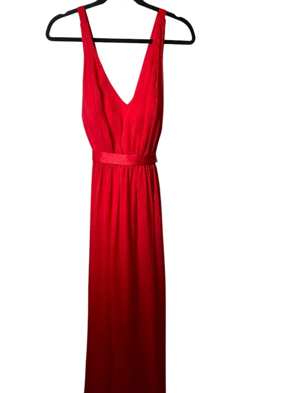 Women's Lapel Collar DressesDress Party Long By Vera Wang In Red, Size: 14