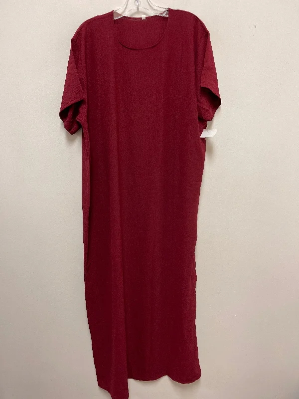 Women's Sweetheart Collar DressesDress Casual Maxi By Clothes Mentor In Red, Size: 3x