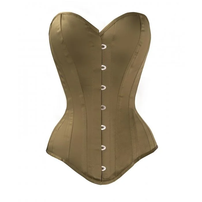 full-body suit with built-in bra for supportWambach Steel Boned Waist Taiming Corset With Hip Gores