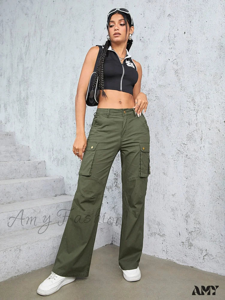 Women's Jodhpurs with Flared LegAmy Fashion - High Waist Straight Trousers