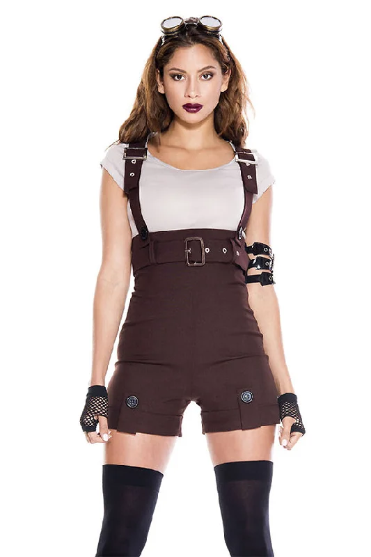 women's pajamas with a touch of elegance and sophisticationFive Pieces Steampunk Pilot Costume Set