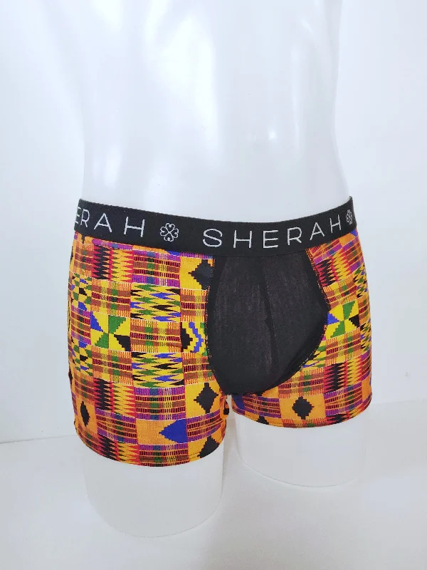 seamless bra with underwire supportOduduwa Kente Print and Black Cotton Jersey Men's Boxers