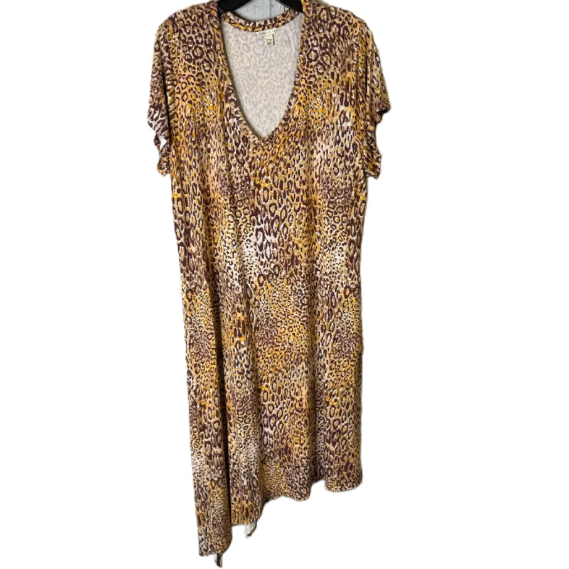 Women's Wrap DressesDress Party Short By Cato In Animal Print, Size: 1x