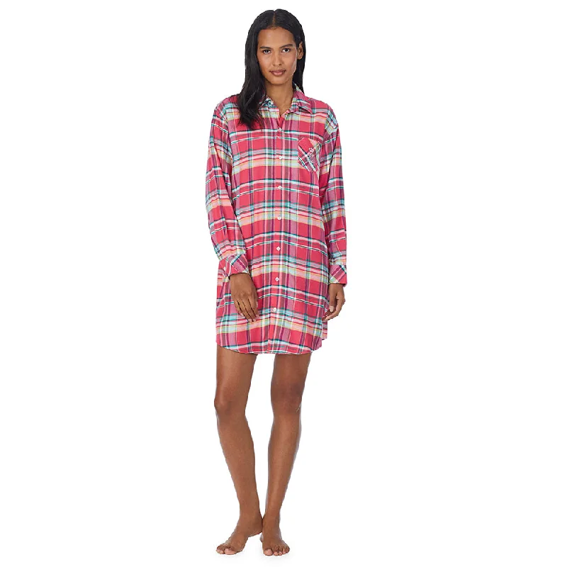 women's pajamas with a perfect blend of style and comfortLAUREN HOME, Nachthemd Flanell durchgeknöpft, ILN32122F