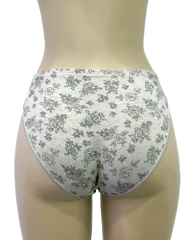 stretchable satin hipster panties with a lace trim for a luxurious feelHigh Cut Brief