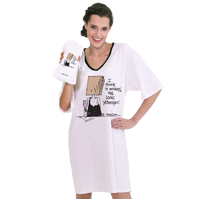 women's pajamas with a sophisticated elegance"I think it makes me look younger" Nightshirt in a Bag®