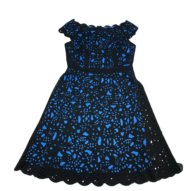 Women's Wide Collar DressesDress Party Short By Shani In Black & Blue, Size: S