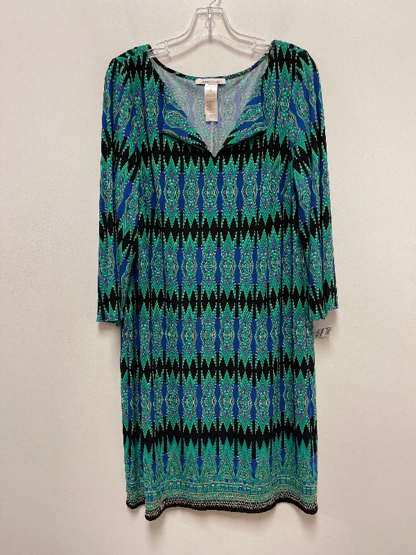 Women's Pencil DressesBlue & Green Dress Casual Short Laundry, Size Xl