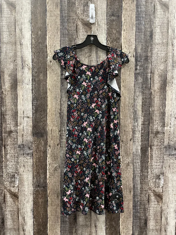 Women's Cap-Sleeve DressesFloral Print Dress Casual Short Loft, Size S