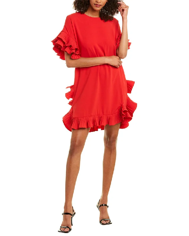 Women's V-Shaped Collar DressesGracia Ruffle-Trim Shift Dress