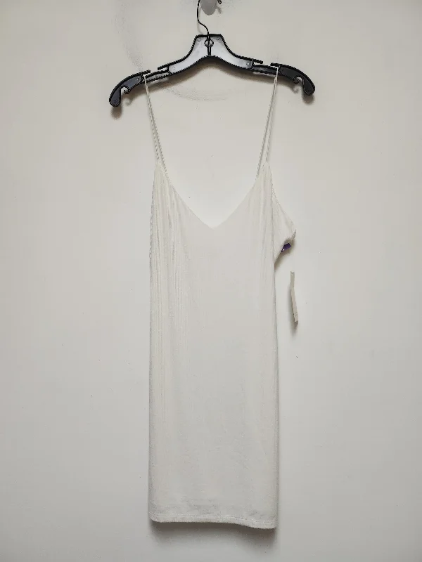 Women's Notched Collar DressesWhite Dress Casual Short Tobi, Size M