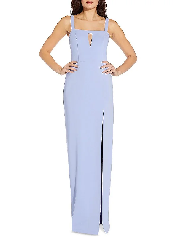 Women's Rounded Collar DressesWomens Cut-Out Column Evening Dress