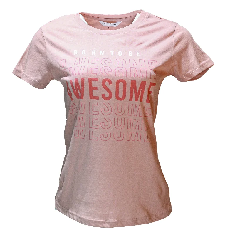 women's pajamas made in USAPink Awesome Printed T Shirt