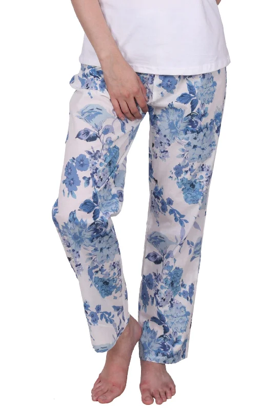 women's pajamas with a whimsical charmBlue Floral Printed Pyjama