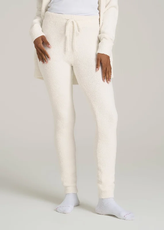 women's pajamas for those who want to feel pampered and lovedChenille Leggings for Tall Women in White Alyssum