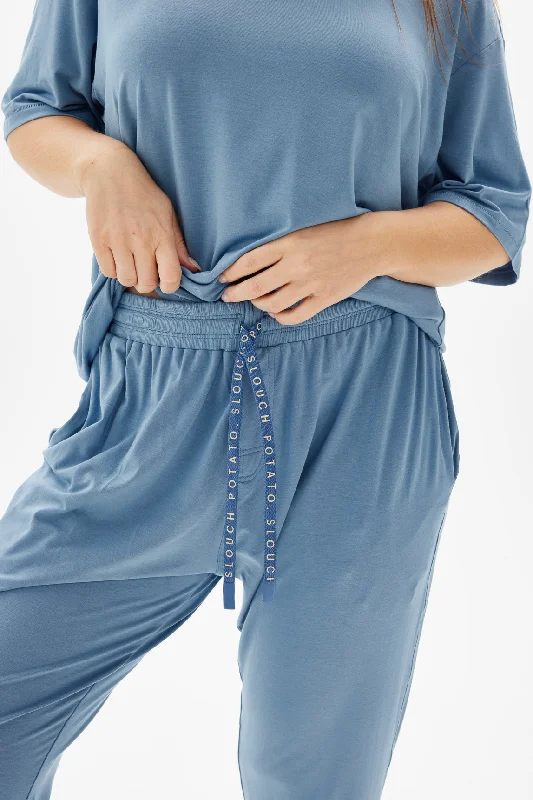 women's pajamas designed for those who believe in sweet dreams and cozy nights.Core Blue Slouchies