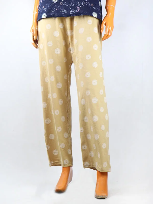 women's pajamas with a playful printLadies Casual Trouser Design Fawn