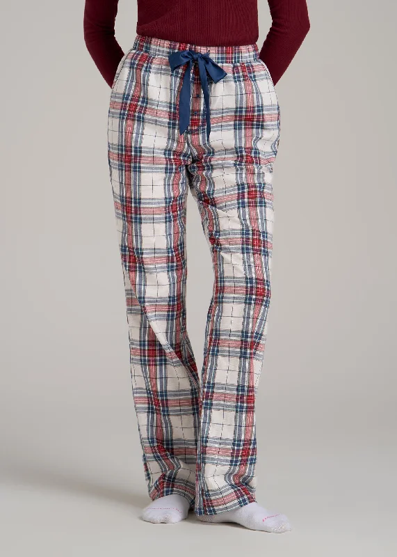 women's pajamas for cozy bedtime routinesOpen-Bottom Flannel Women's Tall Pajama Pants in Mixed Tartan