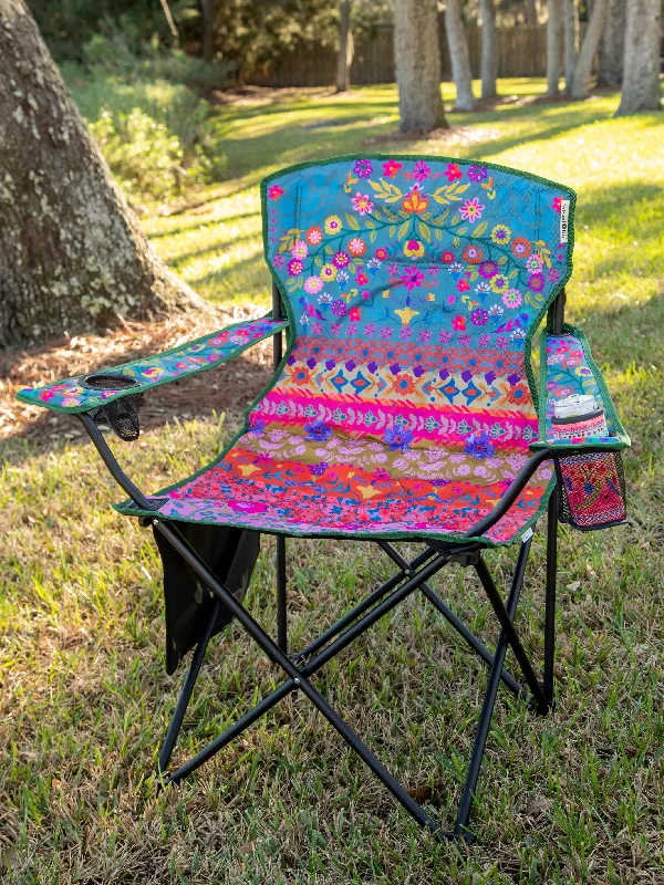 floral print women's pajamasFolding Camp Chair - Folk Floral Border